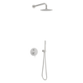 PI zestaw prysznicowo-wannowy podtynkowy podtynkowy z deszczownicą 25 cm, 2 funkcyjny, nikiel szczotkowany
