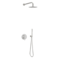 PI zestaw prysznicowo-wannowy podtynkowy podtynkowy z deszczownicą 25 cm, 3 funkcyjny, grafit szczotkowany