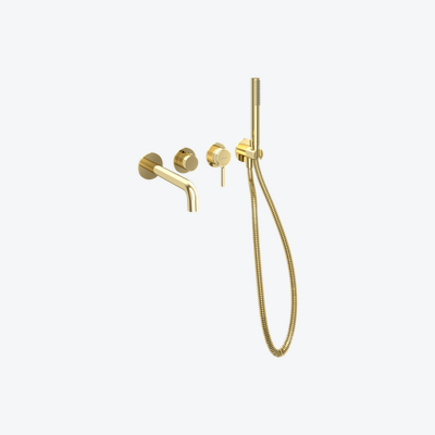 Delta Pi Zestaw wannowo-prysznicowy podtynkowy, 2 funkcyjny, złoty połysk