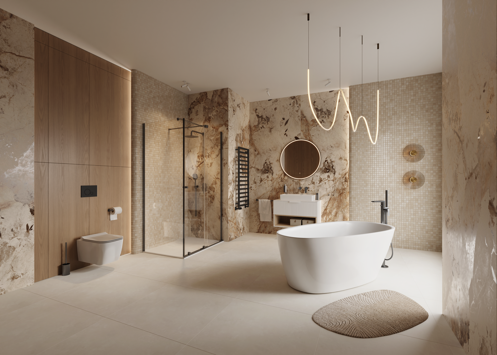 Ortigo kabina prostokątna narożna 120x90 cm, drzwi przesuwne, powłoka Clean Control, grafit szczotkowany