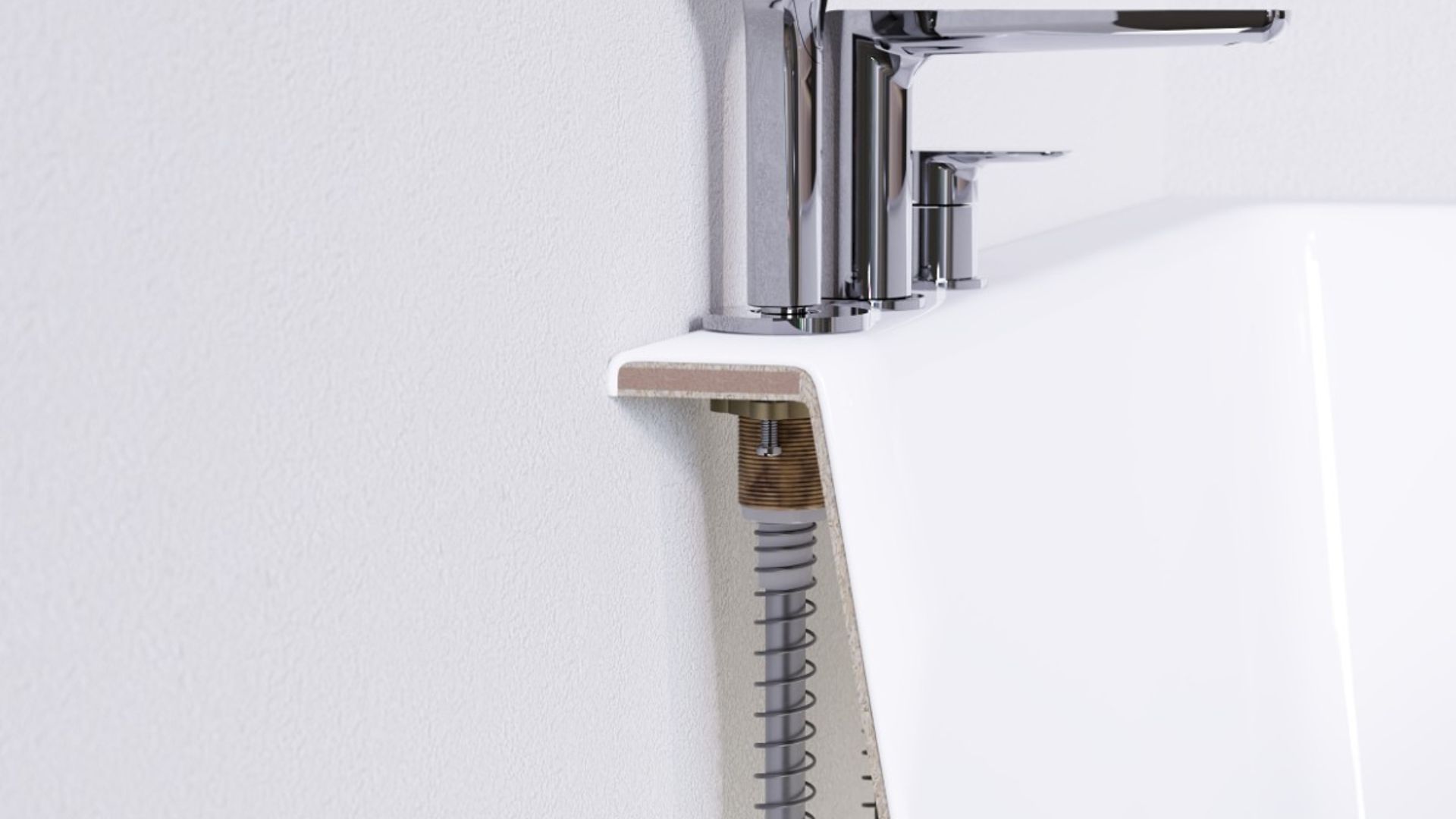 Dry box round bathtub set brushed graphite