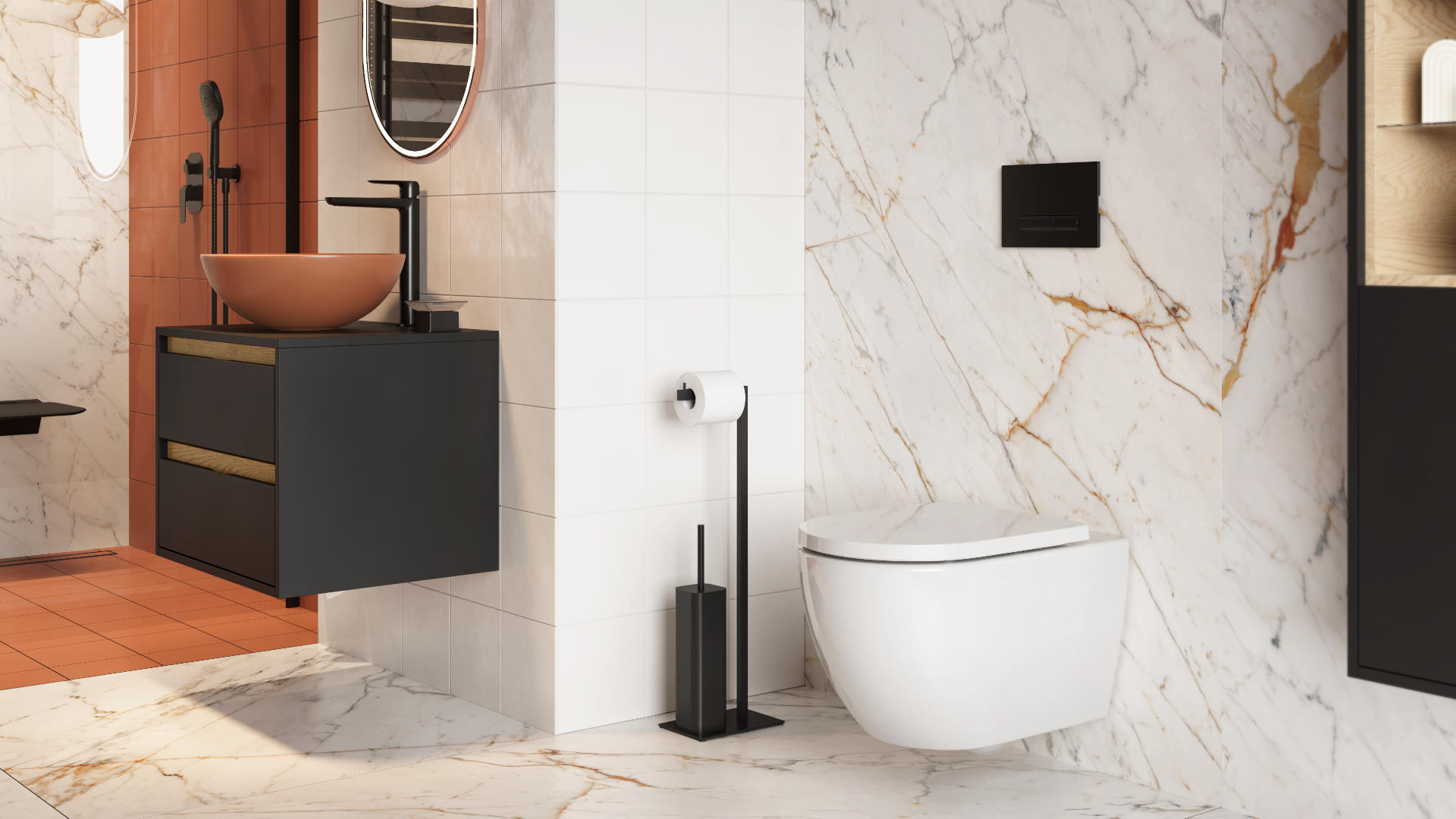 Stellar miska WC 53,5 cm wisząca bezrantowa z miską wolnoopadającą