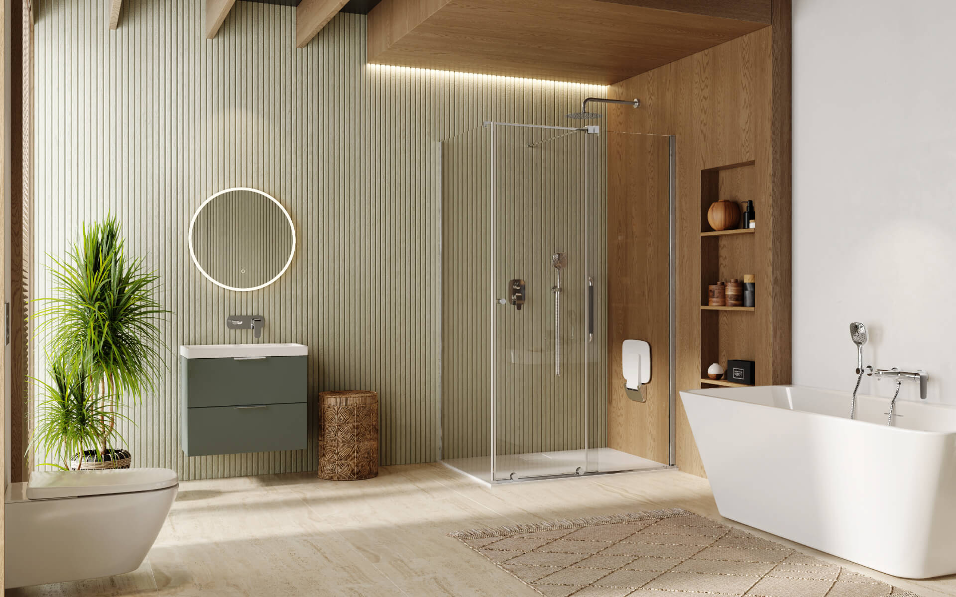 Ortigo kabina prostokątna narożna 120x80 cm, drzwi przesuwne, powłoka Clean Control, chrom