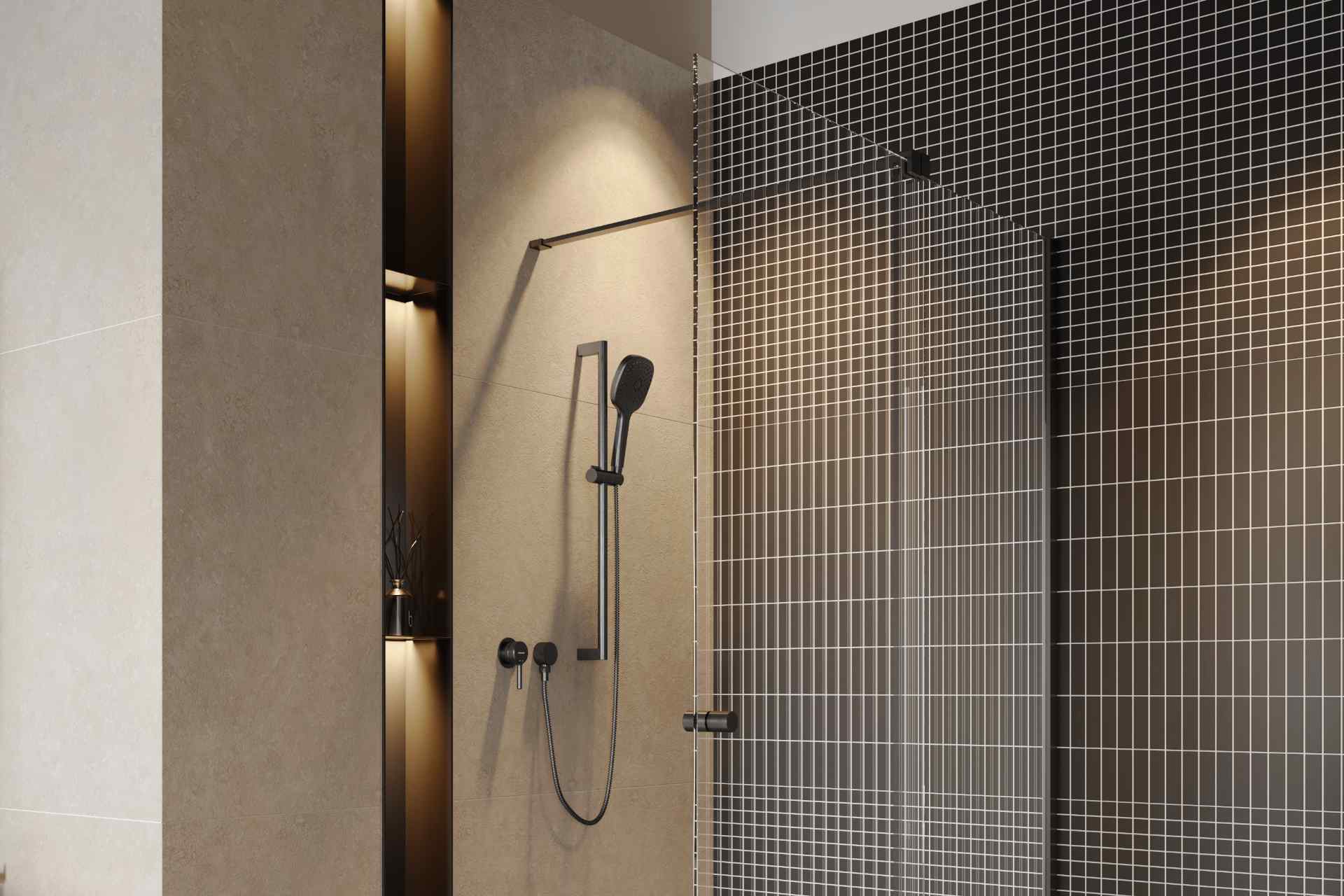Angled connection, non-brushed nickel