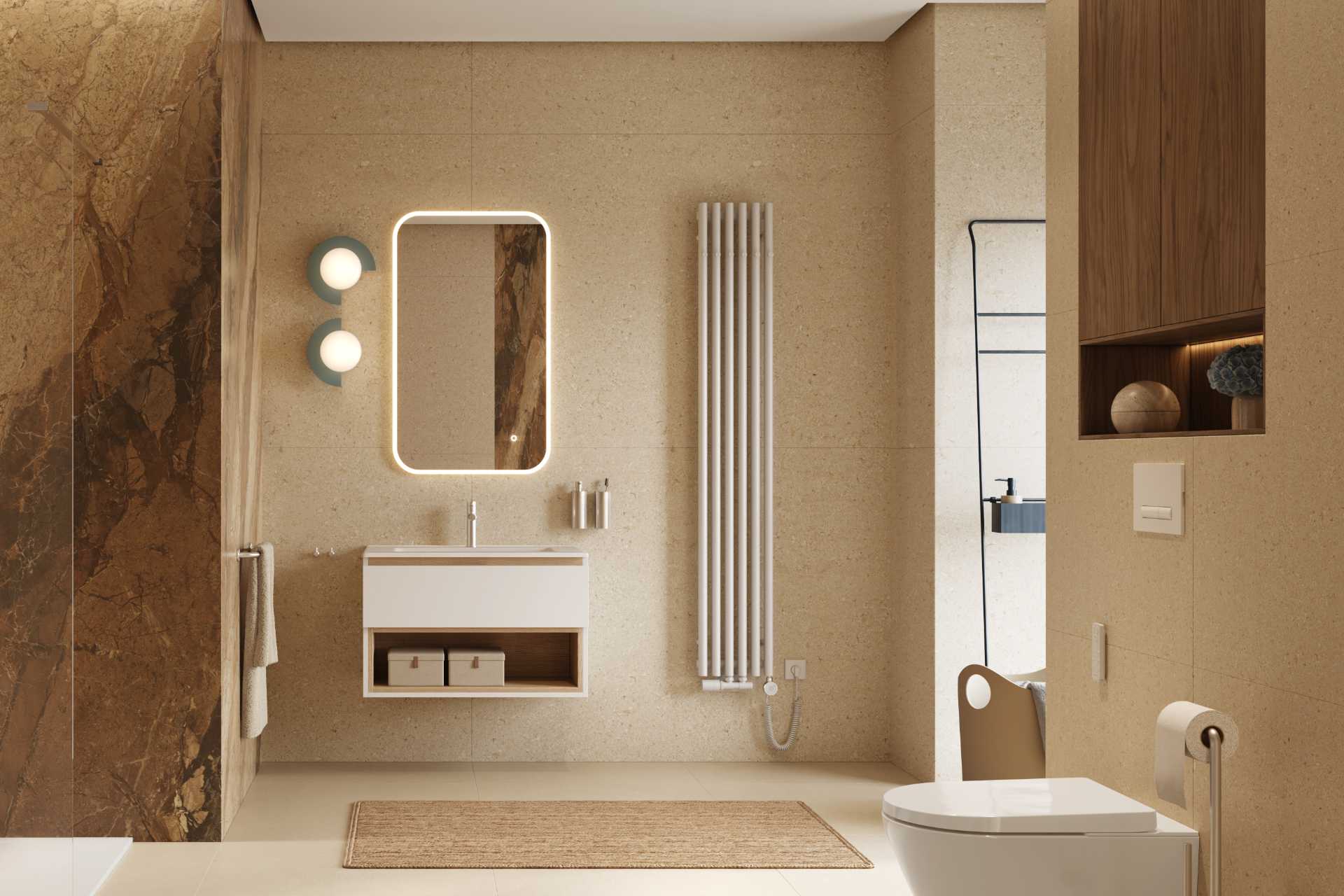 Lumiro lustro łazienkowe 100x60 cm prostokątne, oświetlenie LED mata grzewcza, rama akrylowa