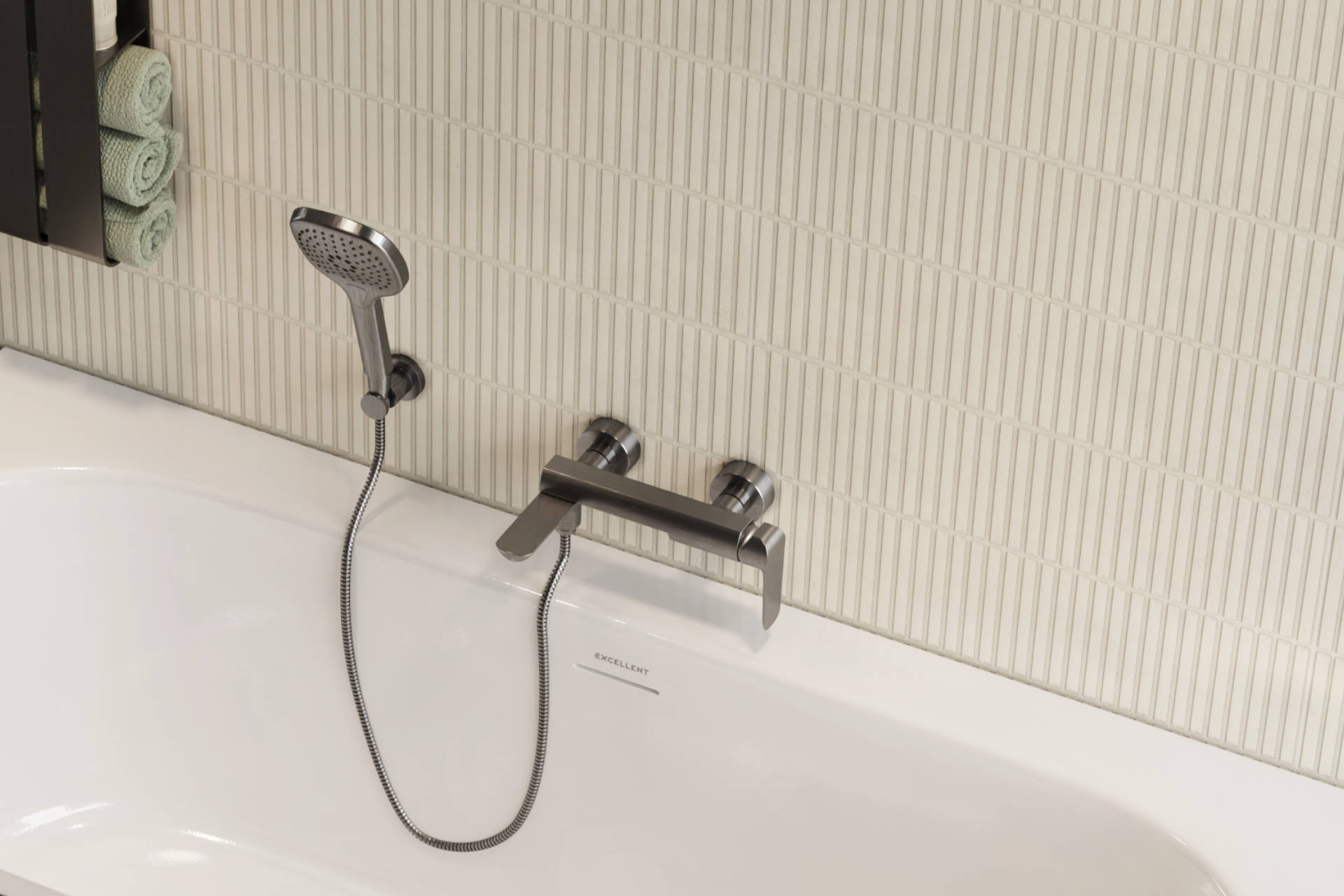 Clever 2.0 bateria wannowo-prysznicowa z ruchomą wylewką, chrom