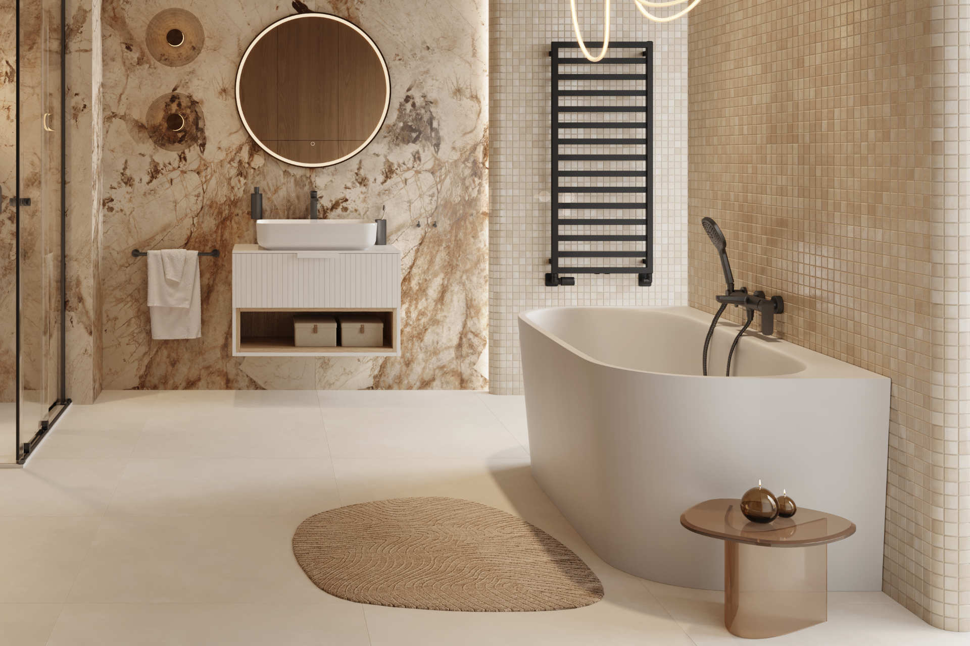 Clever 2.0 bateria wannowo-prysznicowa grafit szczotkowany