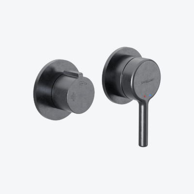 PI Bateria wannowo-prysznicowa podtynkowa, grafit szczotkowany