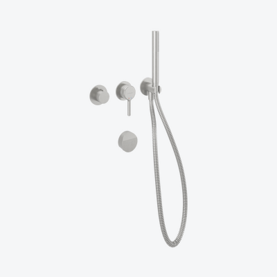 Pi Concealed shower/tub set, 2 functions, Hover siphon, brushed non-steel