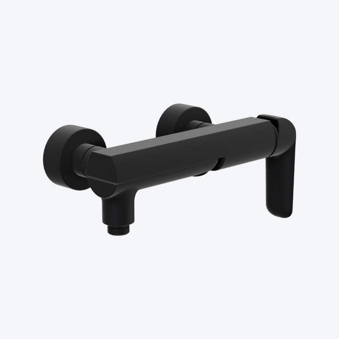 Clever 2.0 bateria wannowo-prysznicowa z ruchomą wylewką, czarny soft