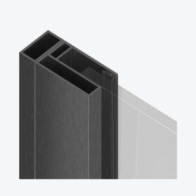 Ortigo profil poszerzający kabiny 10mm grafit szczotkowany