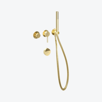 Pi Concealed shower/tub set, 2 functions, Hover siphon, gloss gold
