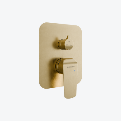 Clever 2.0 shower/tub mixer for concealed installation, 3 functions, brushed gold
