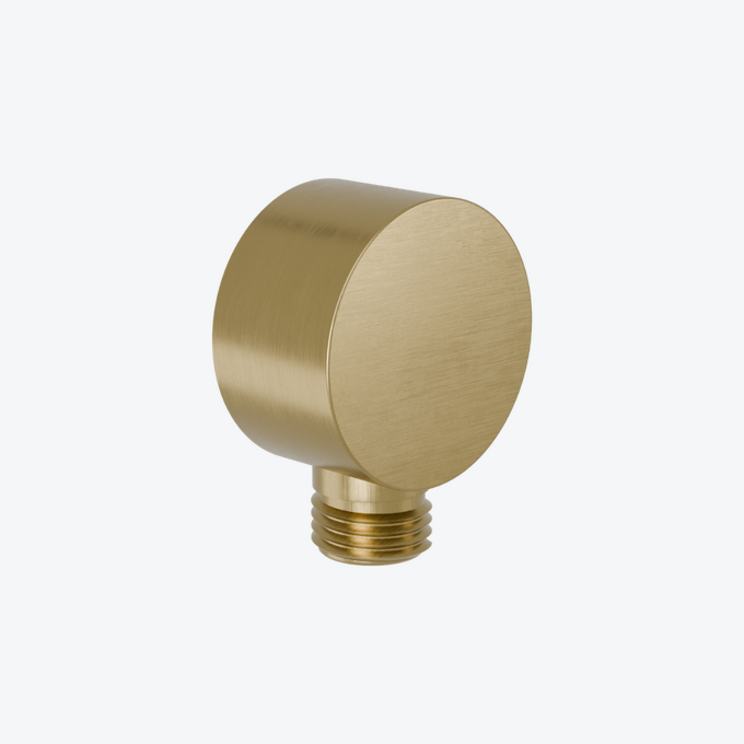 Angle connection, brushed gold