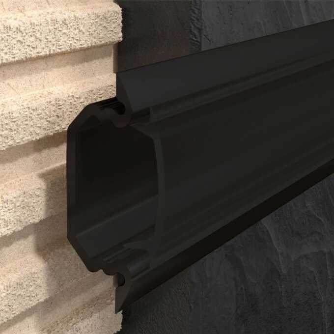 PROFILED lighting profile with blending 23 mm, length 250 cm, aluminum, matte black