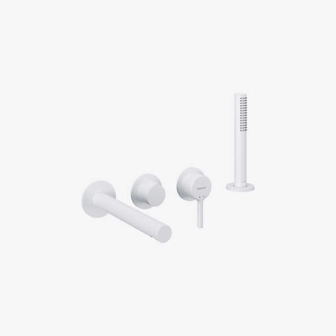 Pi Zestaw prysznicowo-wannowy podtynkowy , 2 funkcyjny, Dry box, biały mat