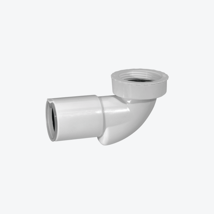 Flux syfon umywalkowy suchy niski biały