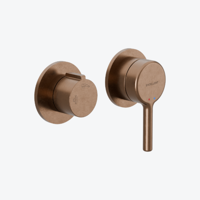 PI Bateria wannowo-prysznicowa podtynkowa, miedziany szczotkowany