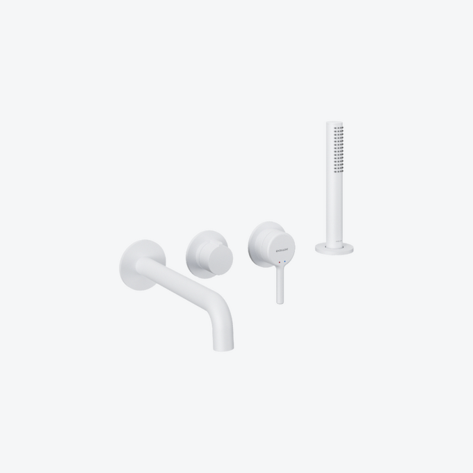 Delta Pi Zestaw prysznicowo-wannowy podtynkowy, 2 funkcyjny, Dry box, biały mat