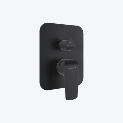 Clever 2.0 shower/tub mixer for concealed installation, 3 functions, black soft