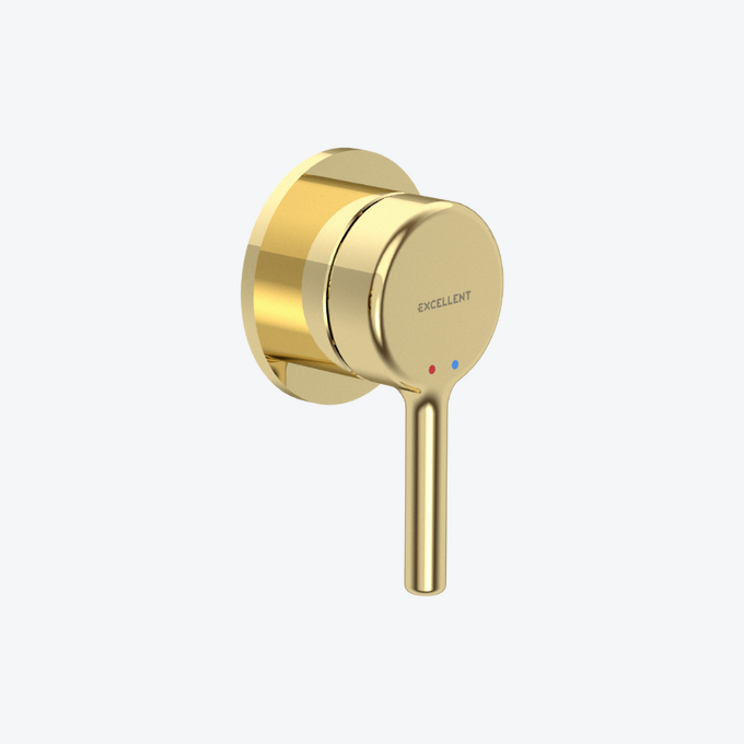 PI Bathtub and shower mixer for concealed installation, 1 function, gloss gold