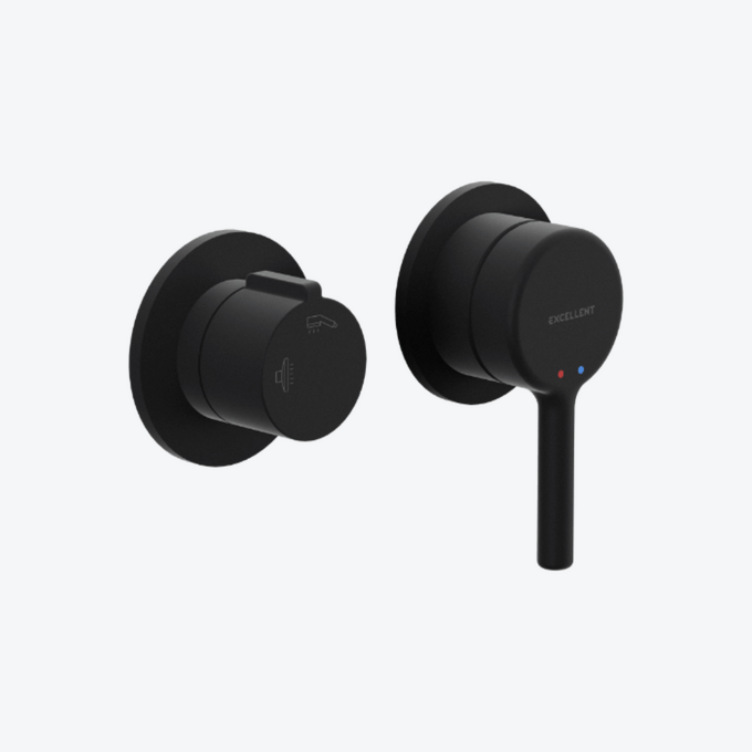 PI Bateria wannowo-prysznicowa podtynkowa, czarny mat