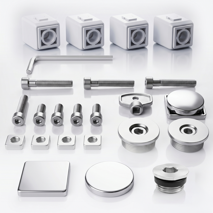 White radiator mounting kit – spare part