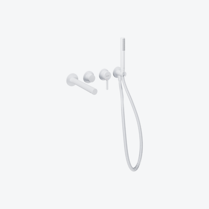 Pi Zestaw wannowo-prysznicowy podtynkowy, 2 funkcyjny, biały mat