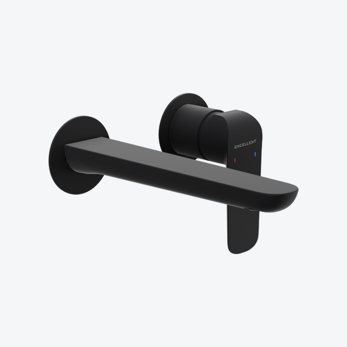 Clever 2.0 bateria umywalkowa podtynkowa komplet, czarny soft