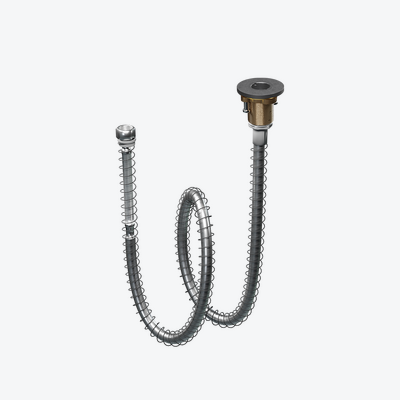 Dry box round bathtub set brushed graphite