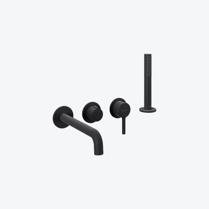 Delta Pi Zestaw prysznicowo-wannowy podtynkowy, 2 funkcyjny, Dry box, czarny mat