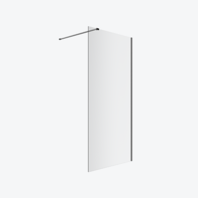 Vidoq walk-in ścianka prysznicowa prosta 80x200 cm powłoka Clean Control szkło 8mm grafit szczotkowany