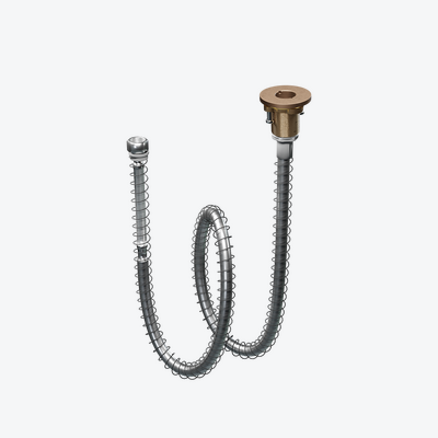 Dry box round bathtub set brushed copper