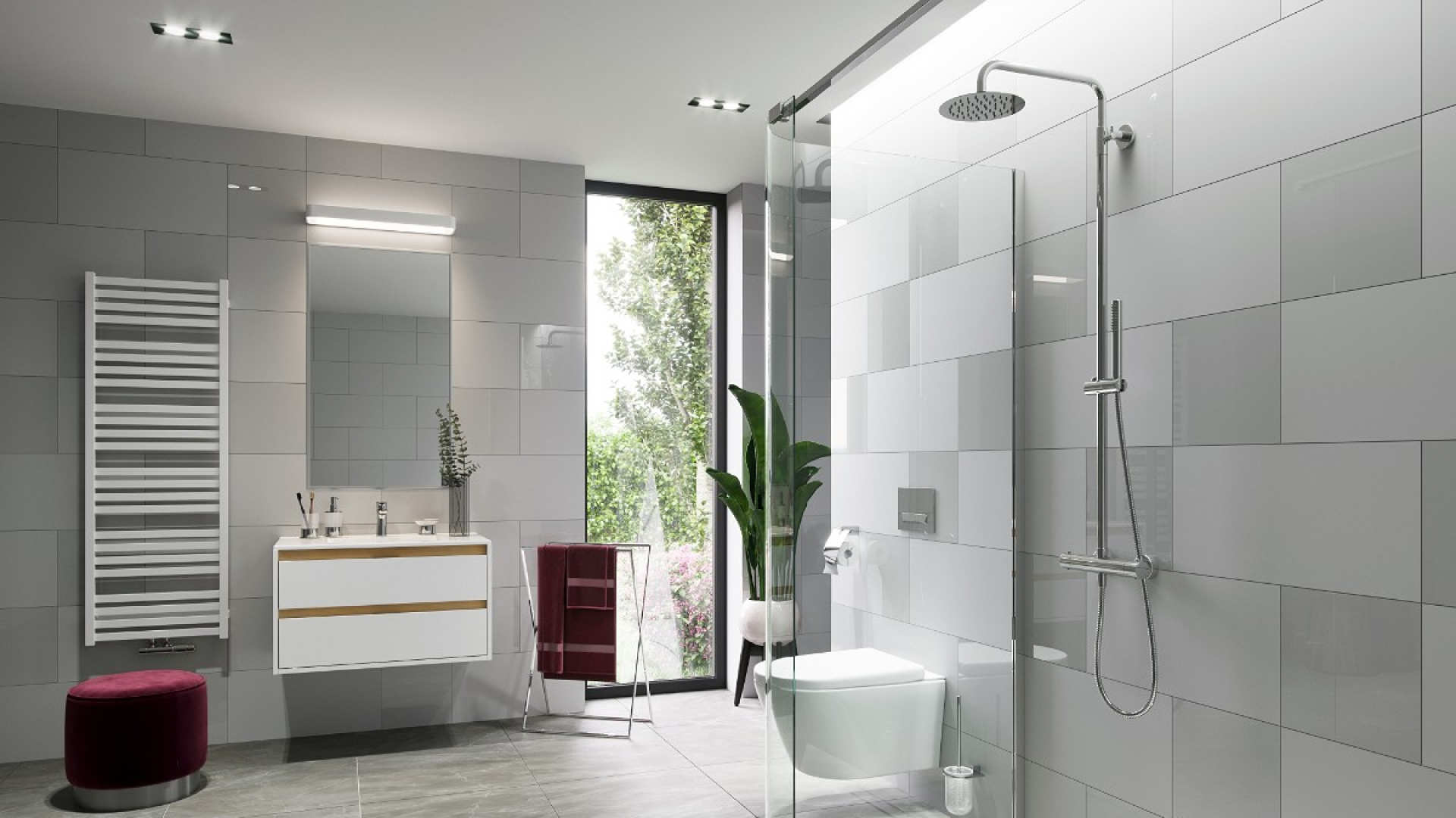 Termo Round zestaw prysznicowy termostatyczny, chrom