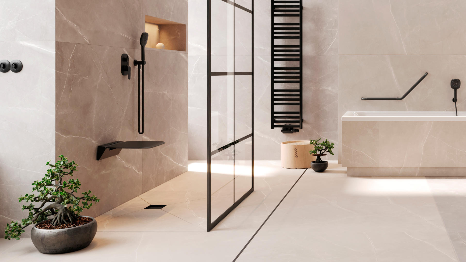 Hendi uchwyt łazienkowy prosty 45 cm, czarny mat