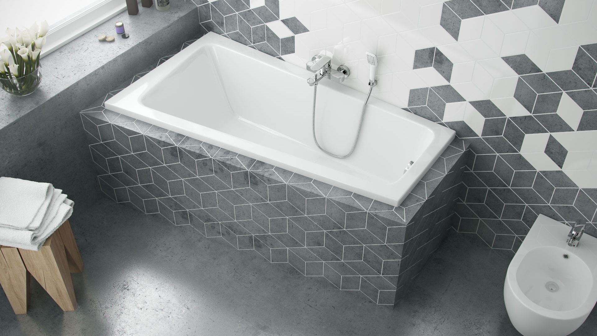 Izi System obudowa do wanny Ava Side boczna, bialy połysk