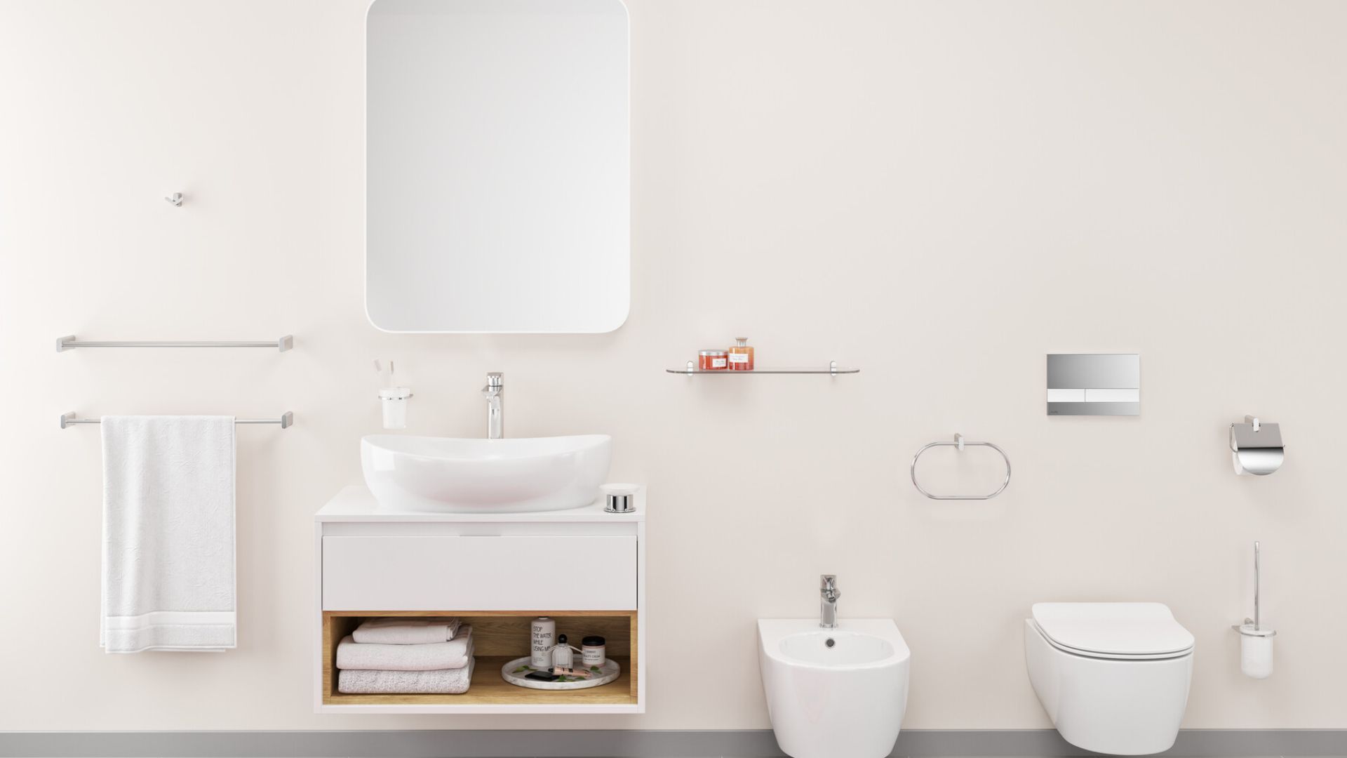 Kobo wieszak na ręcznik pojedynczy 60 cm , chrom