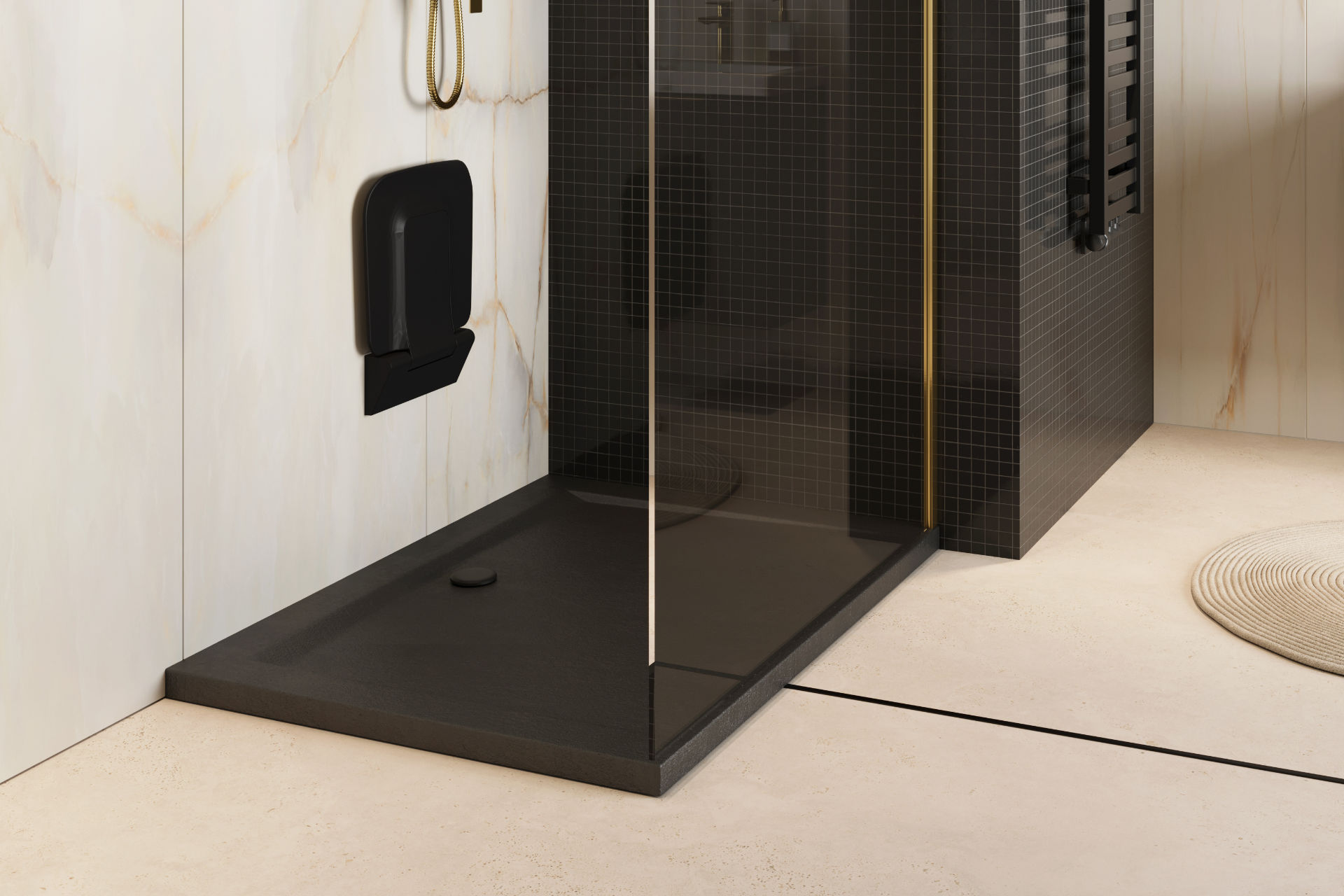 Forma X brodzik prostokątny 120x80 cm  struktura, niski, biały mat