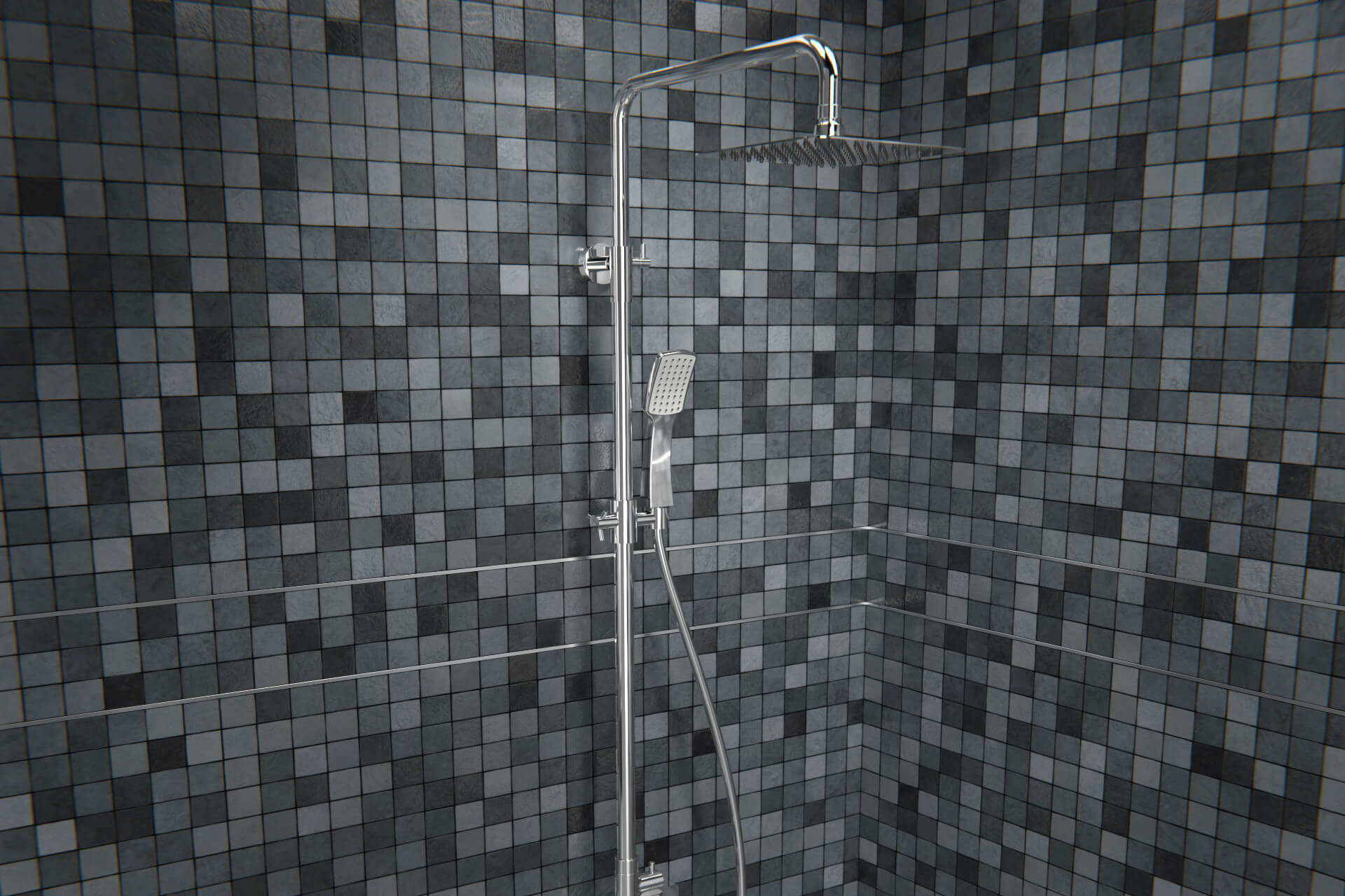 Profil QT fugowy kwadratowy 5 mm długość 250 cm, mosiężny, chrom