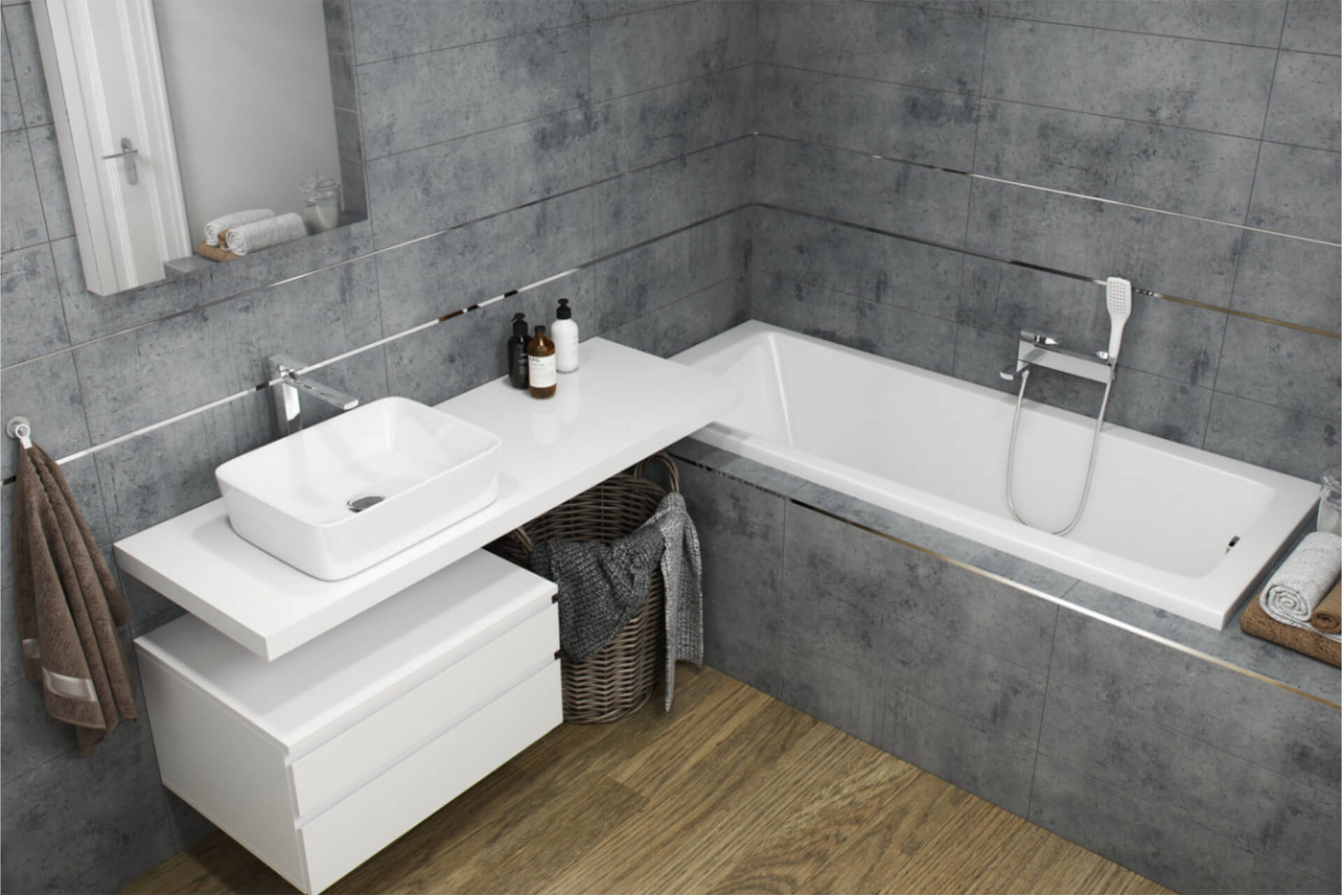 Profil QT fugowy kwadratowy 5 mm długość 250 cm, mosiężny, chrom