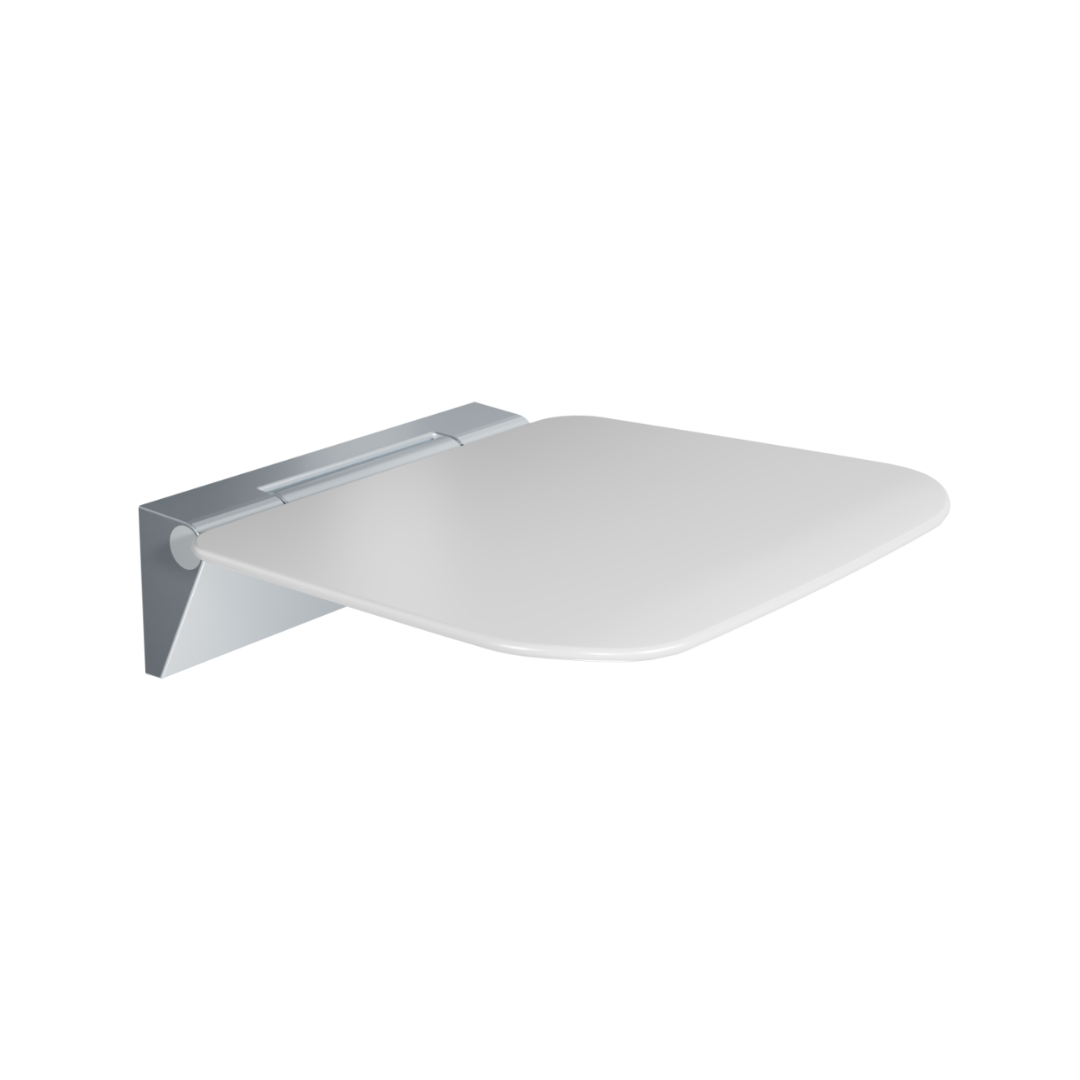 Seduro Premium siedzisko prysznicowe składane, wolnoopadające z powłoką antybakteryjną, biały