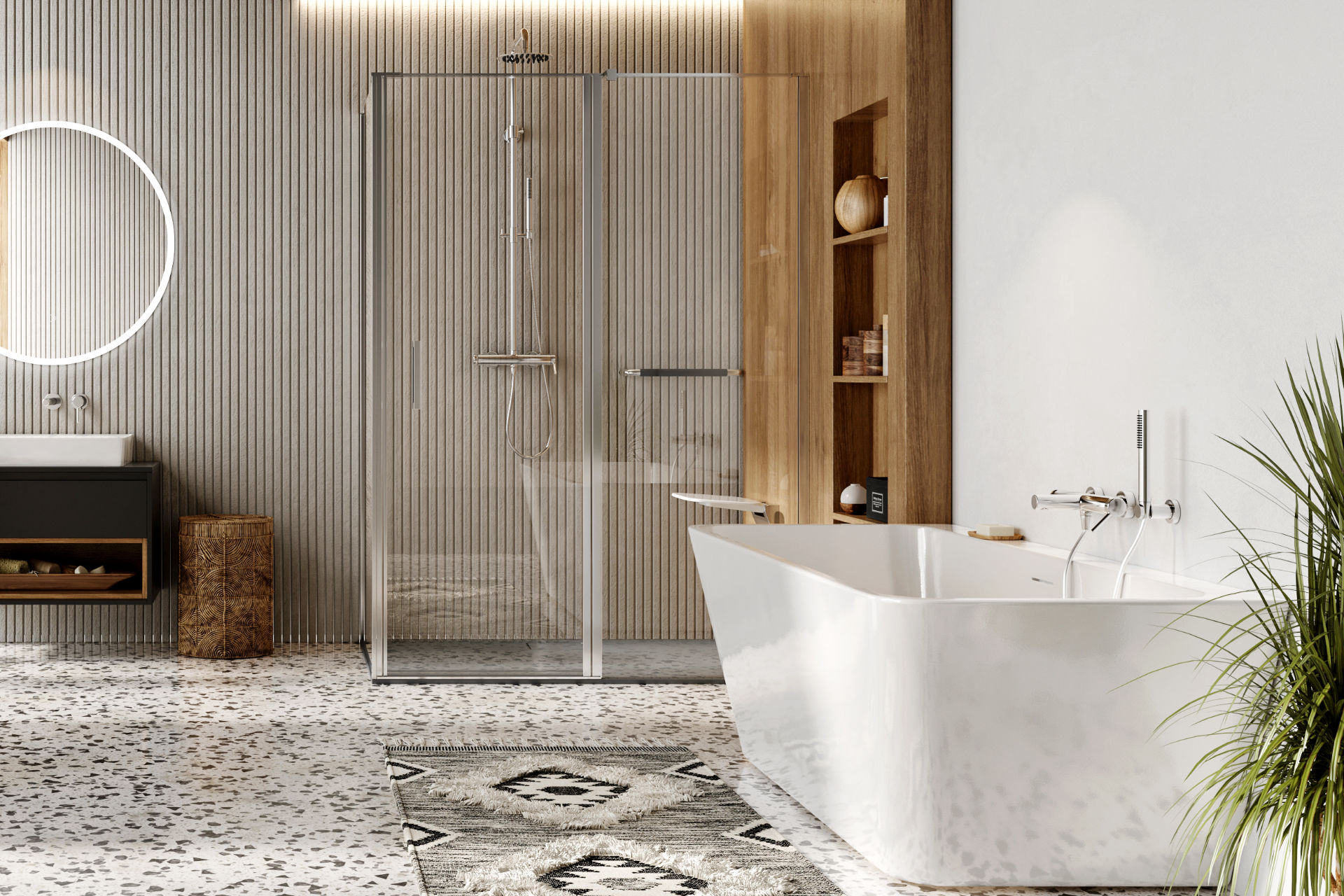 Lila 2.0 wanna prostokątna 160x73 cm przyścienna, biały połysk