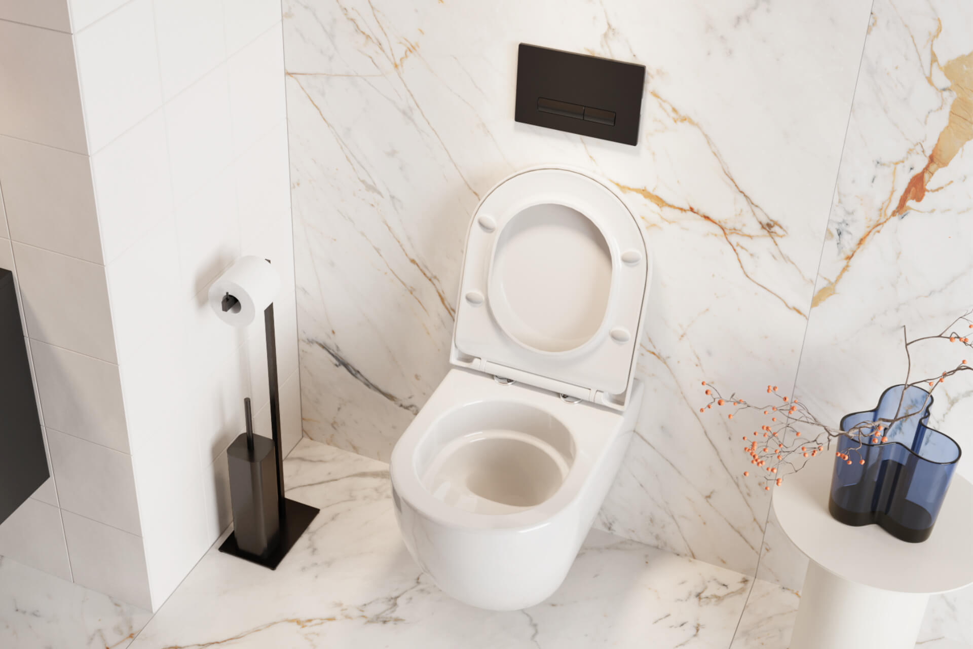 Aurro przycisk spłukujący do stelaża podtynkowego WC Shiro 2.0, czarny soft