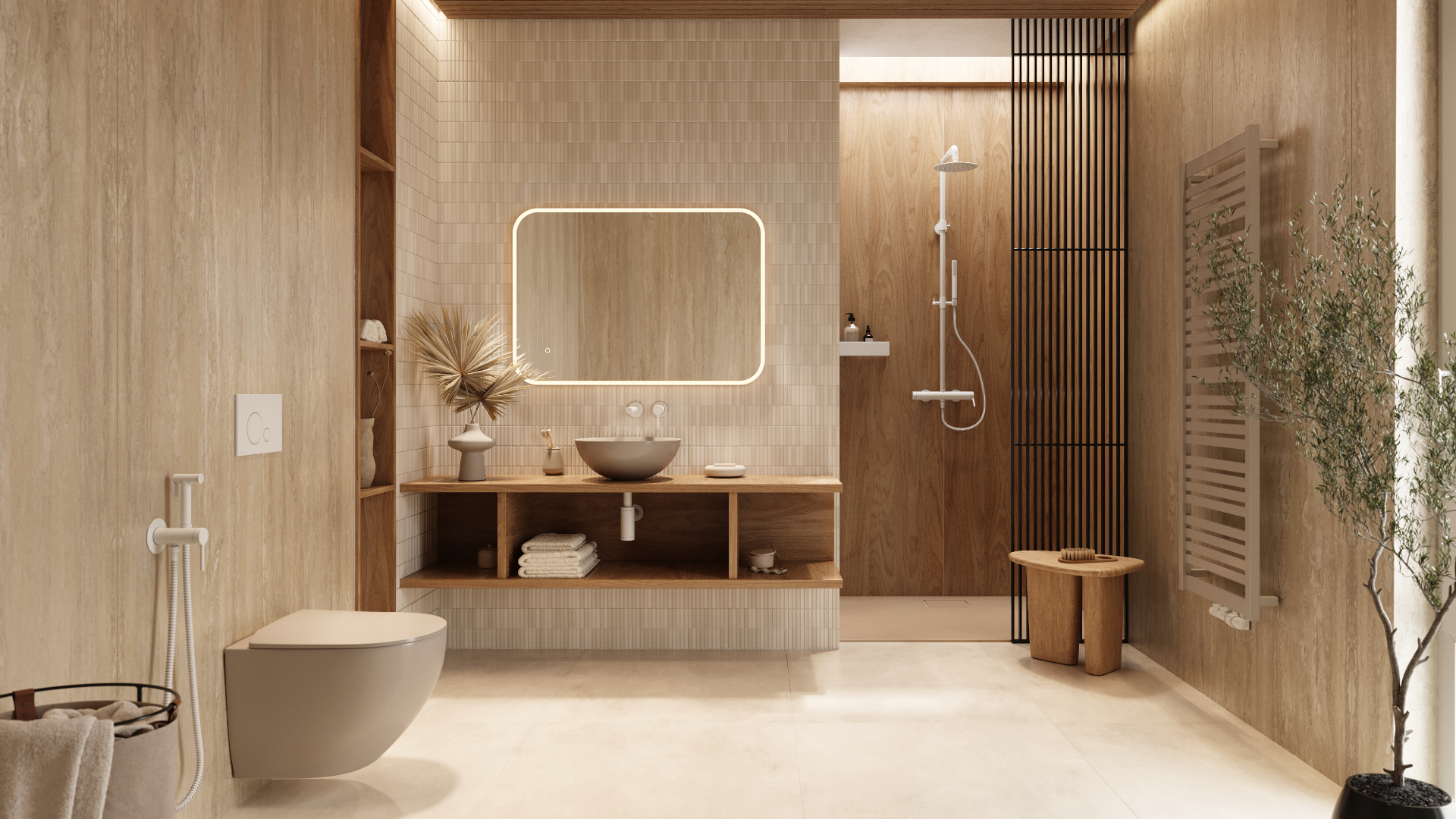 Luqa umywalka nablatowa 40 cm okrągła, cappucino mat