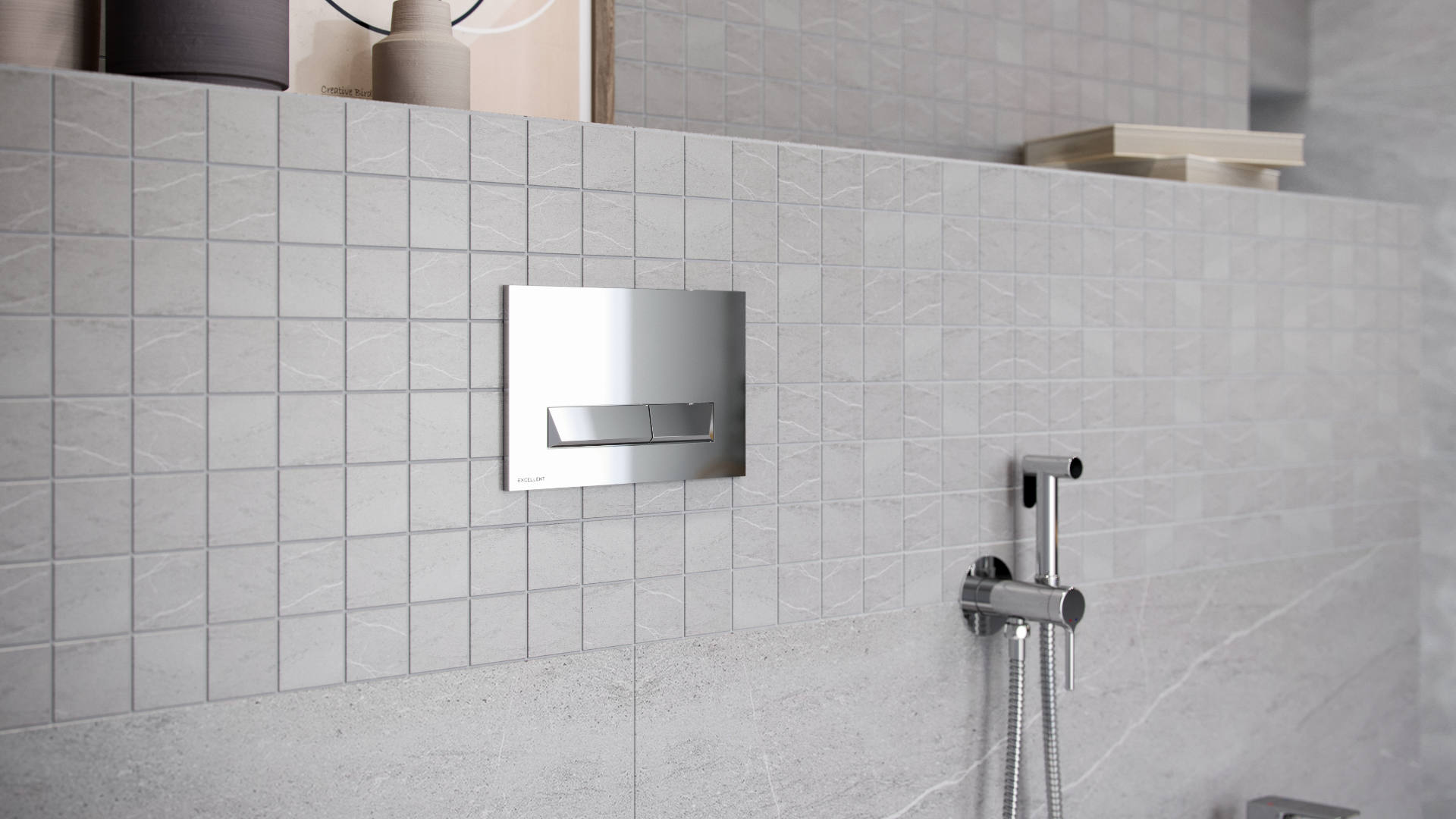 Platto przycisk spłukujący do stelaża podtynkowego WC Shiro 2.0, chrom