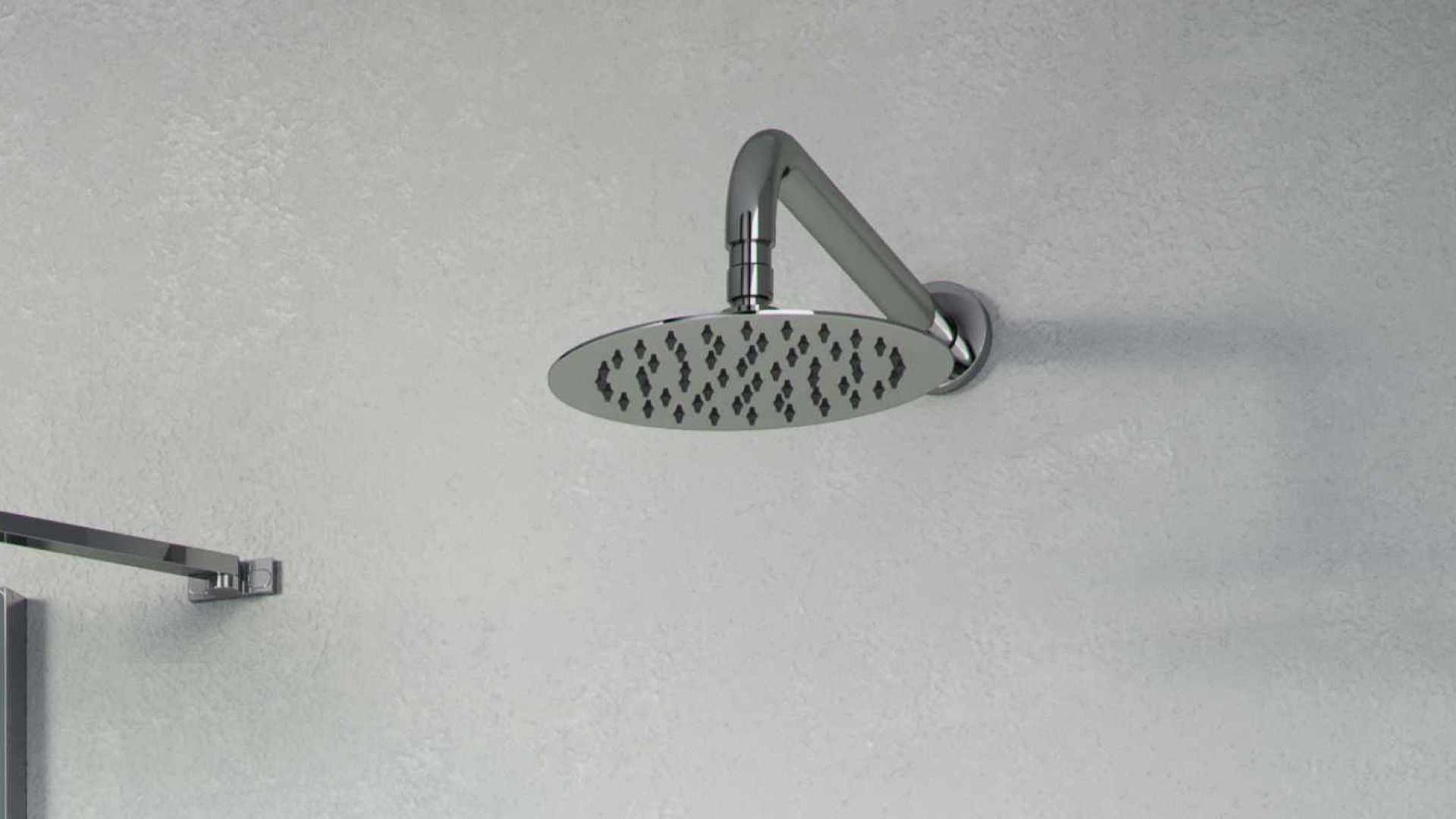 Ramię prysznicowe ścienne 40 cm okrągłe, złoty szczotkowany