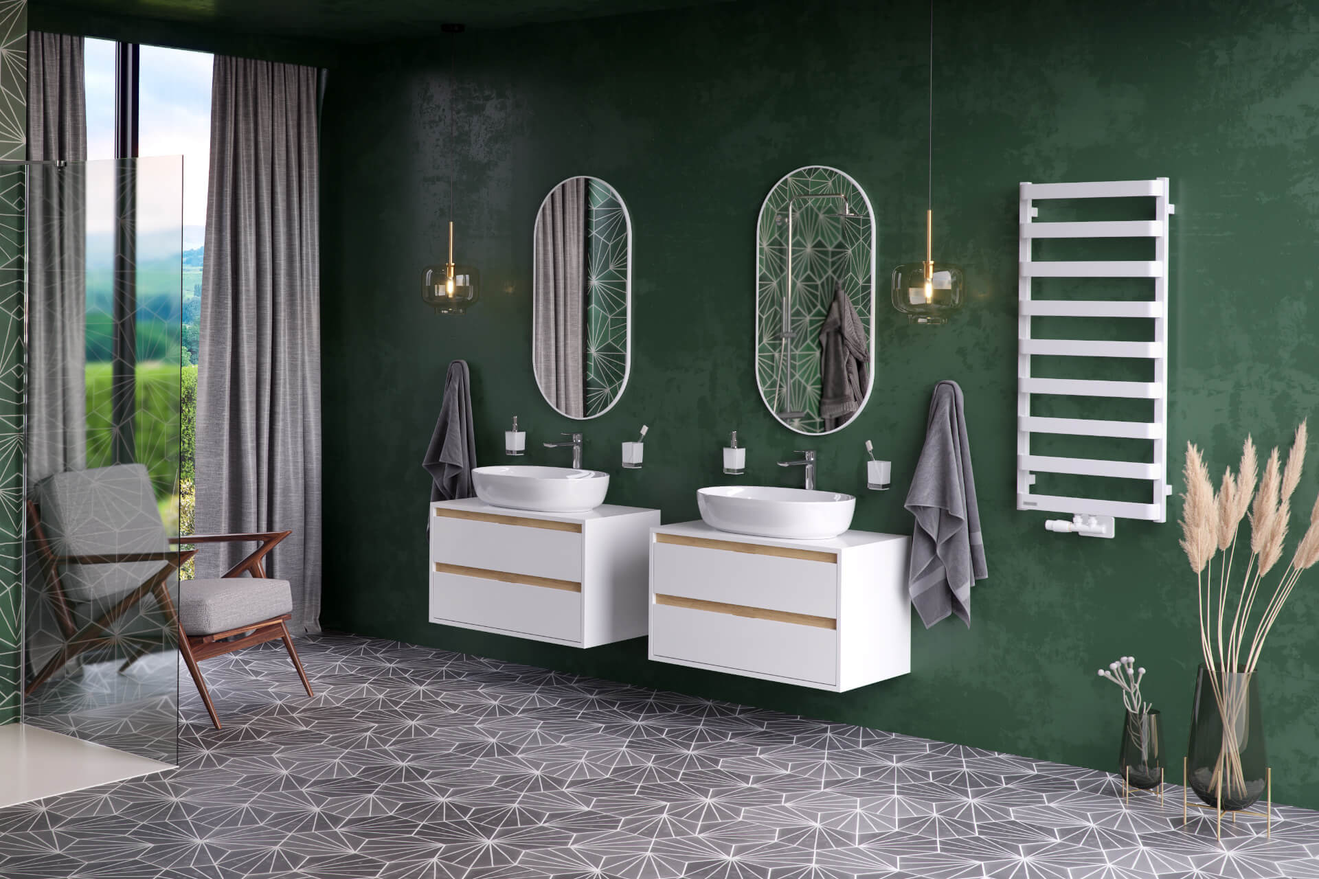 Volaro 2.0 zestaw zintegrowany termostat grzejnikowy lewy, biały mat