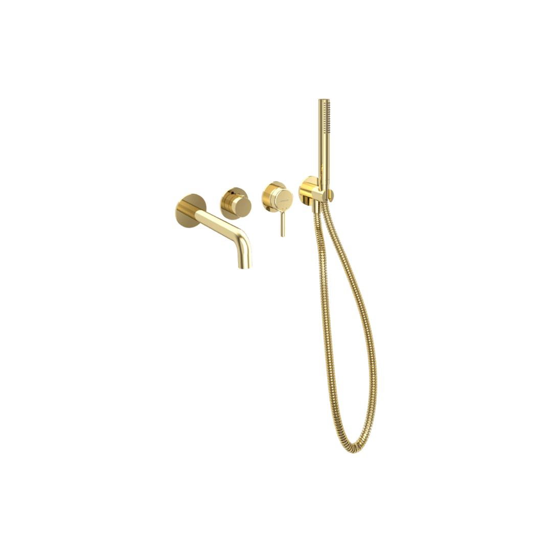 Rin　2点セット Delta Pi Zestaw wannowo-prysznicowy podtynkowy, 2 funkcyjny, złoty