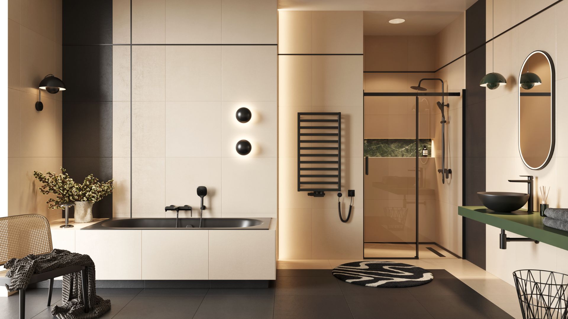 Brego grzejnik łazienkowy 115x50 cm, cappuccino