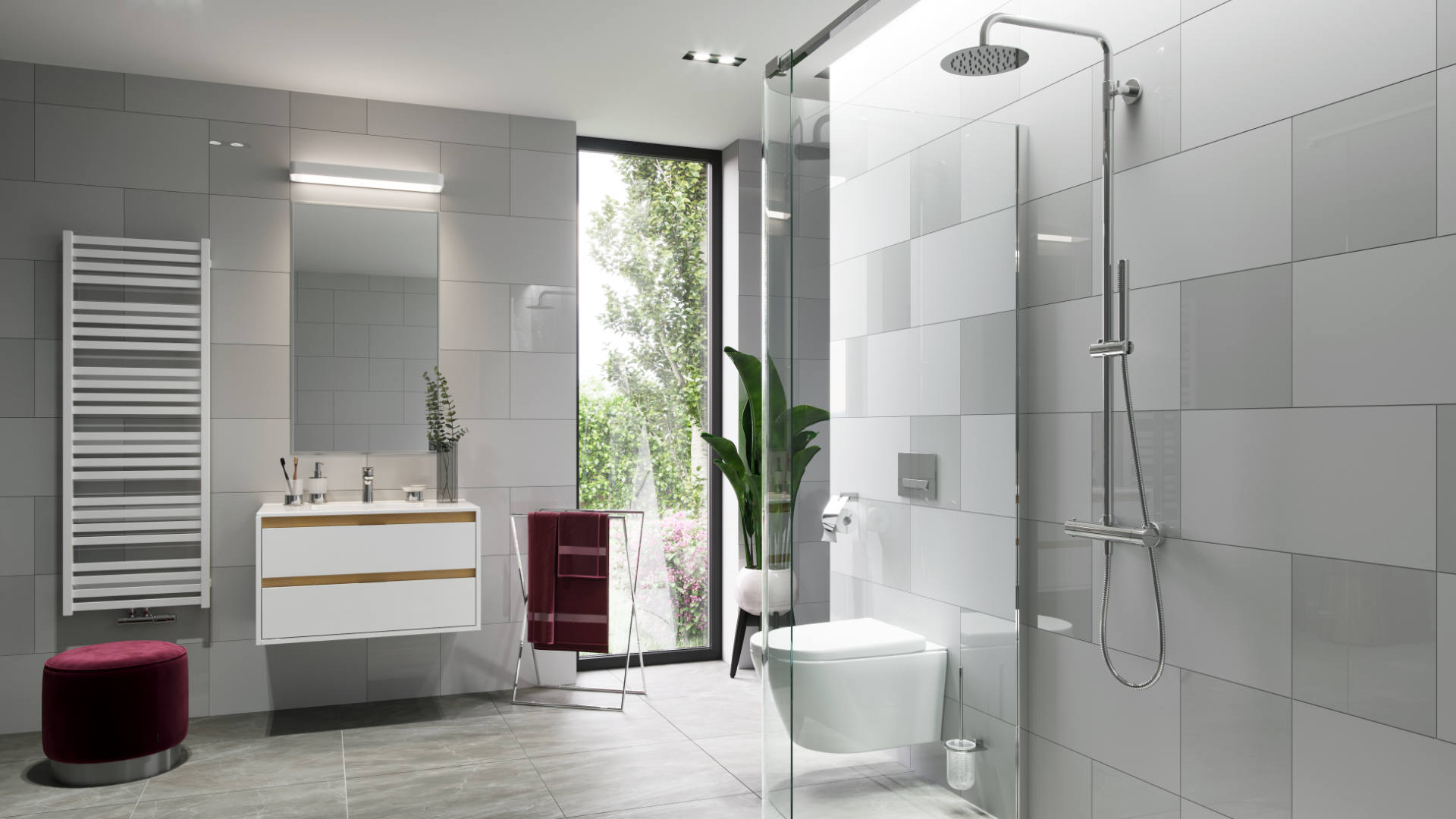 Kros wieszak wolnostojący na ręczniki, chrom